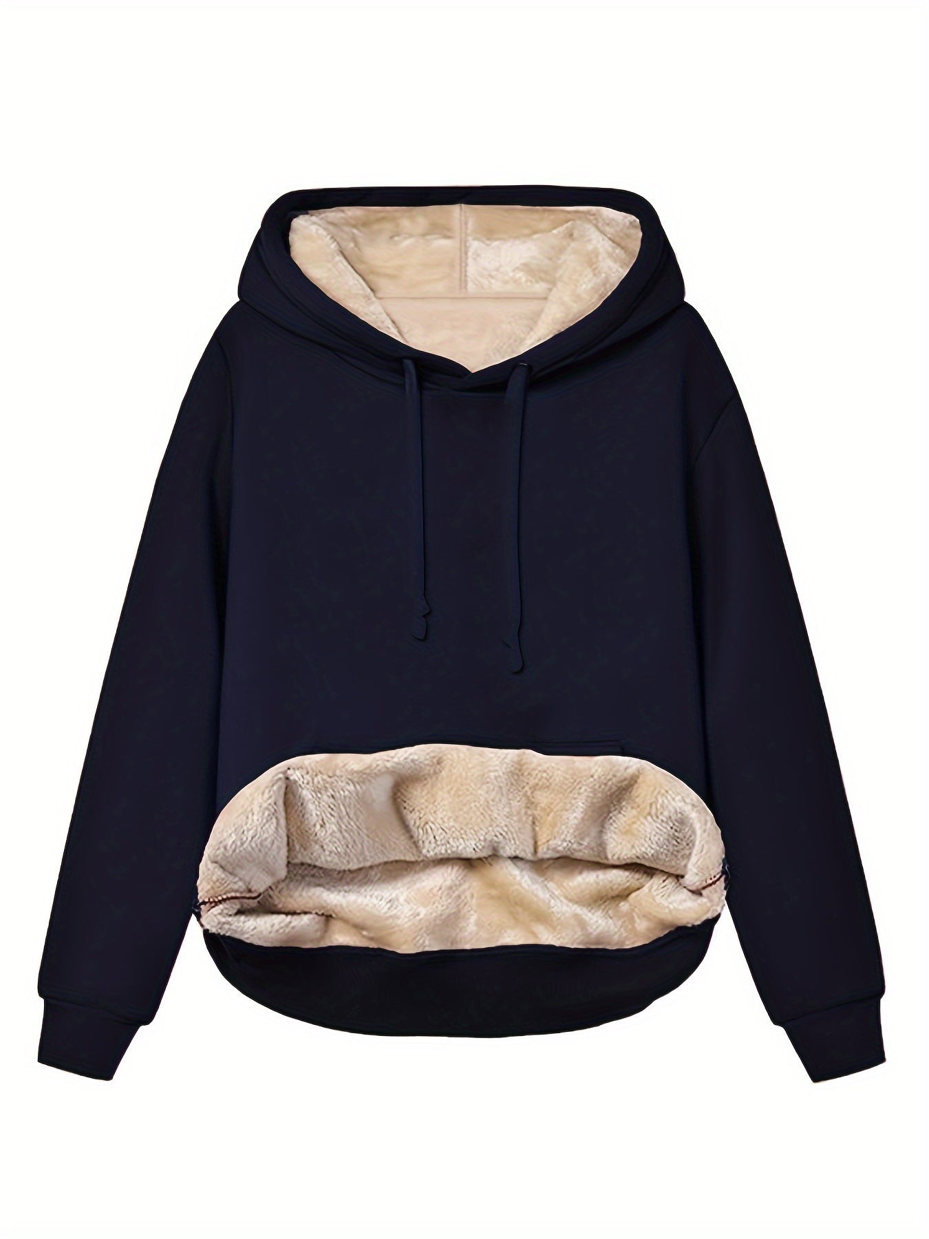 Dames hoodie met warme fleecevoering