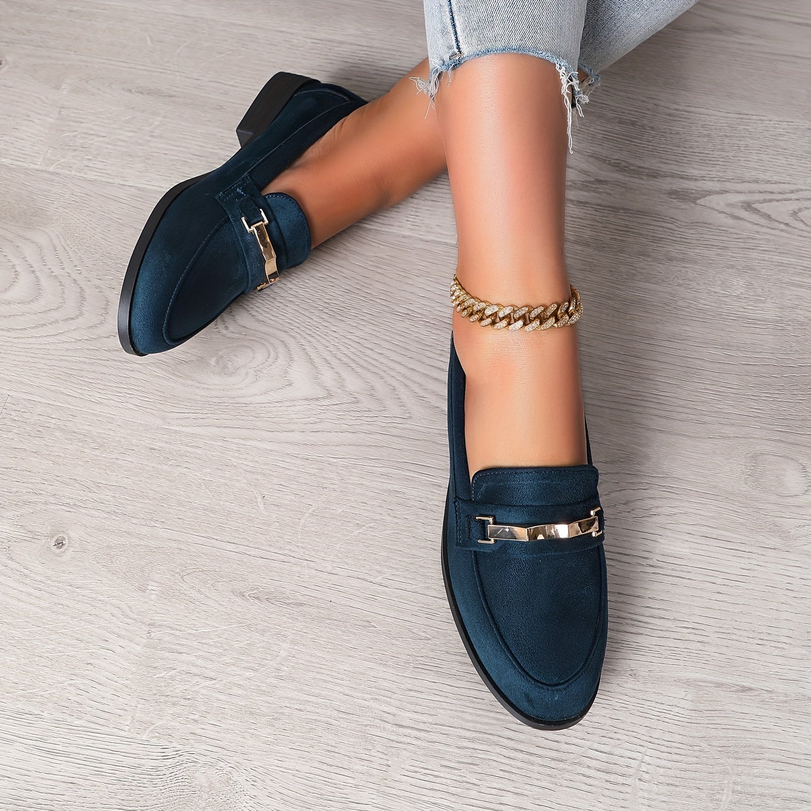 Dames comfortabele suède loafers