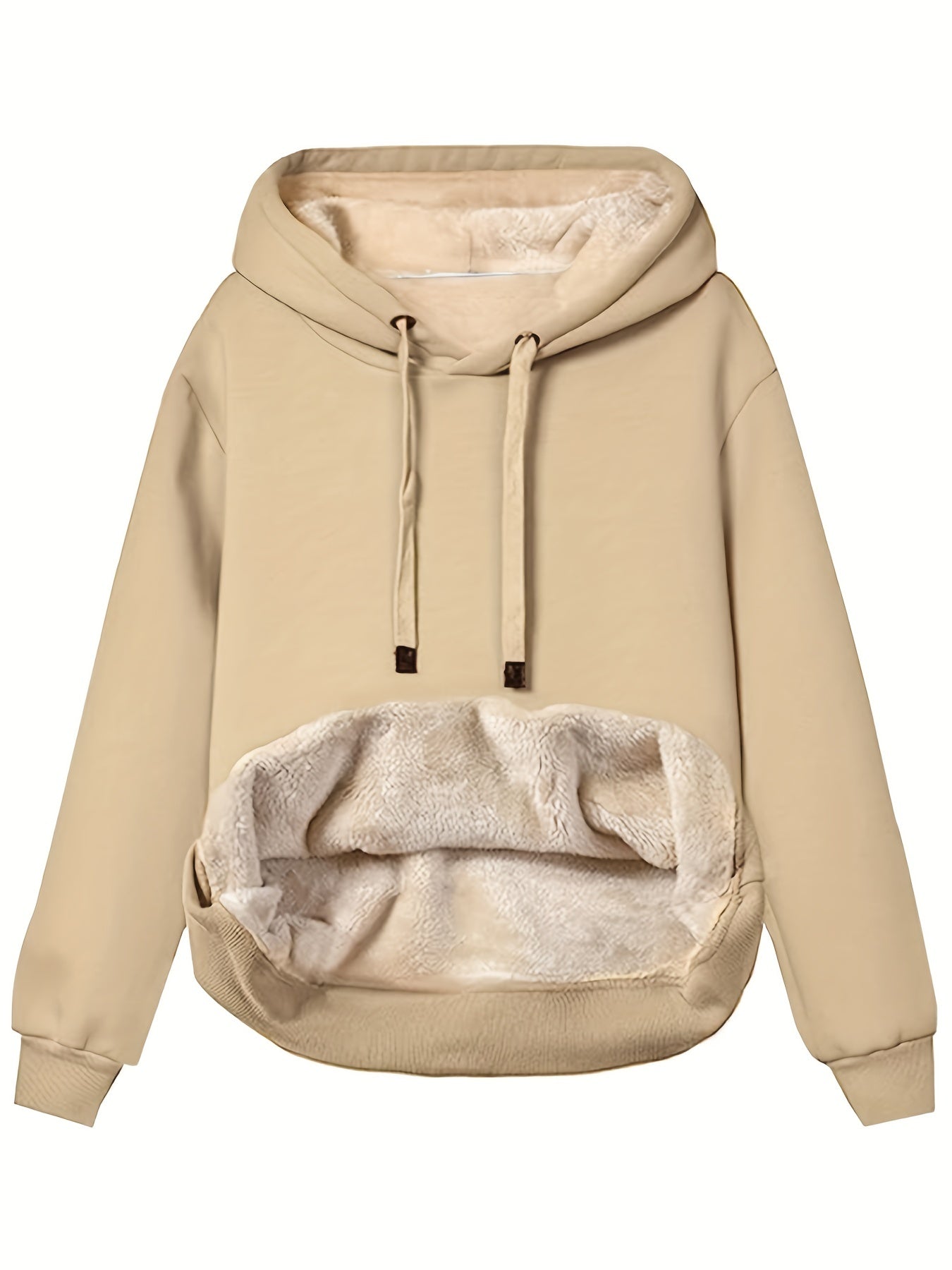 Dames hoodie met warme fleecevoering