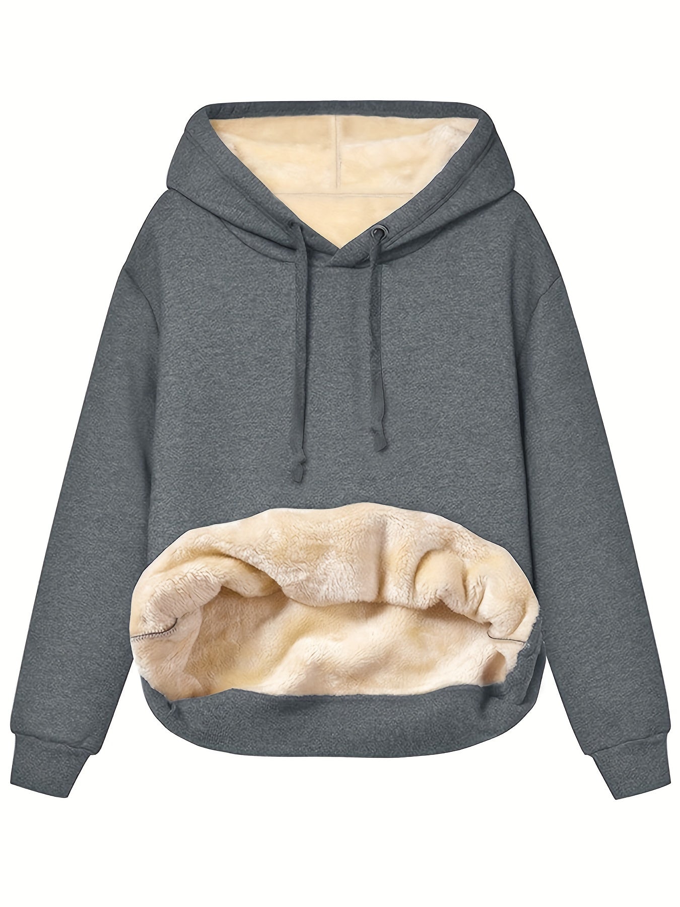 Dames hoodie met warme fleecevoering