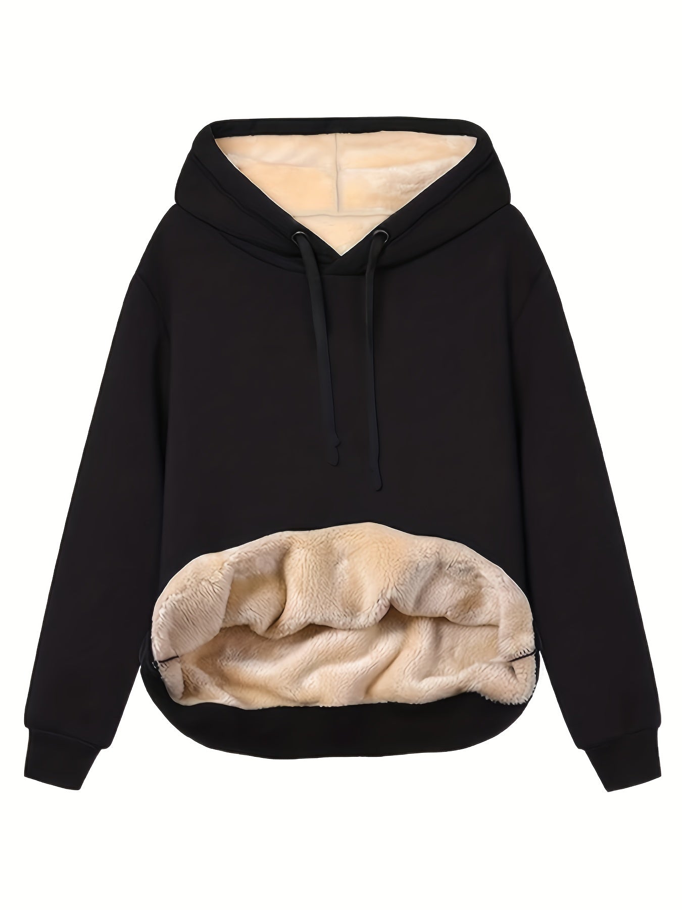 Dames hoodie met warme fleecevoering