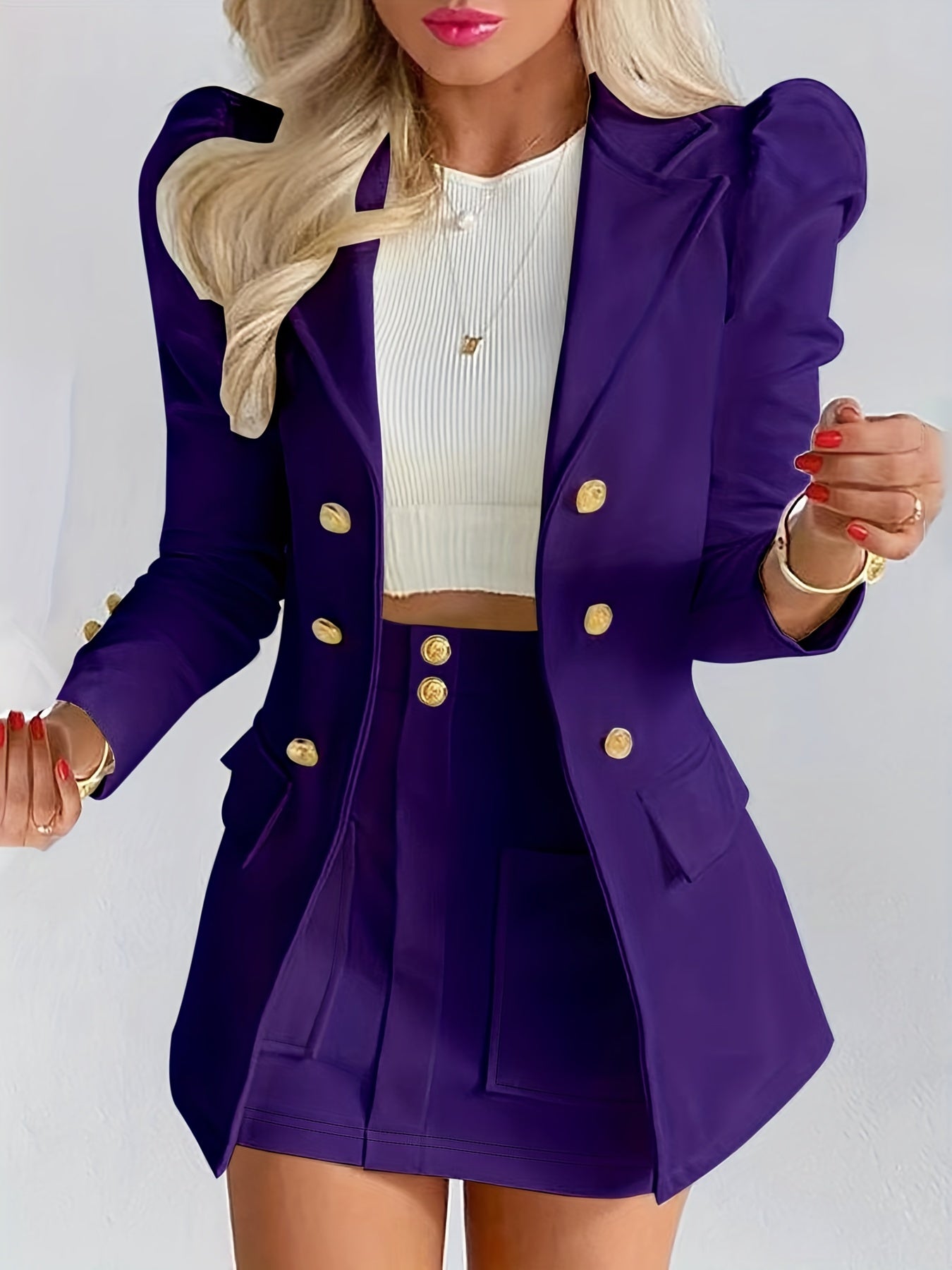 Dames tweedelige blazer set