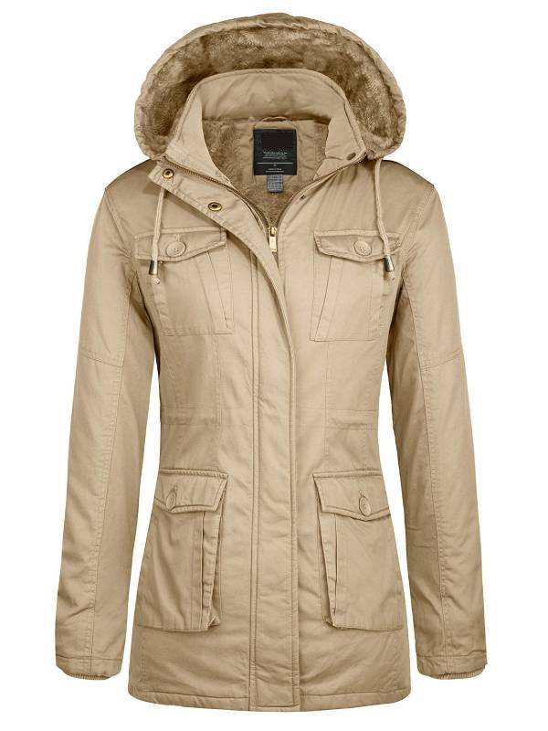 Dames Winterparka met afneembare capuchon