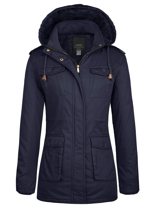 Dames Winterparka met afneembare capuchon