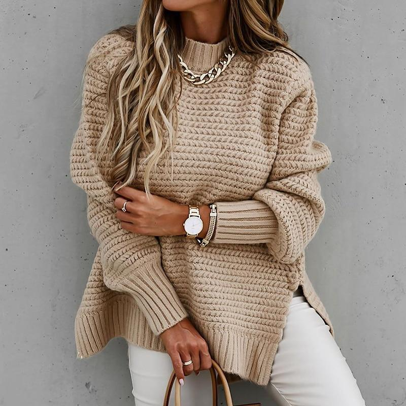 Dames warme winter oversized trui