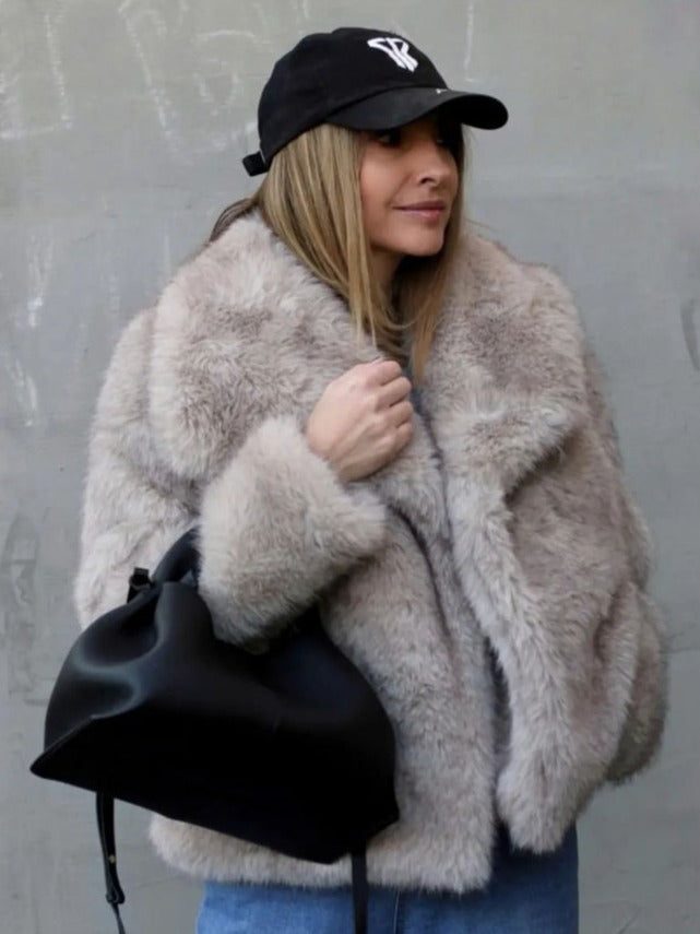 Dames faux fur jas