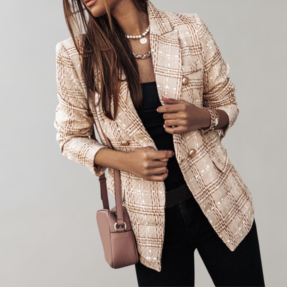 Dames geruite blazer