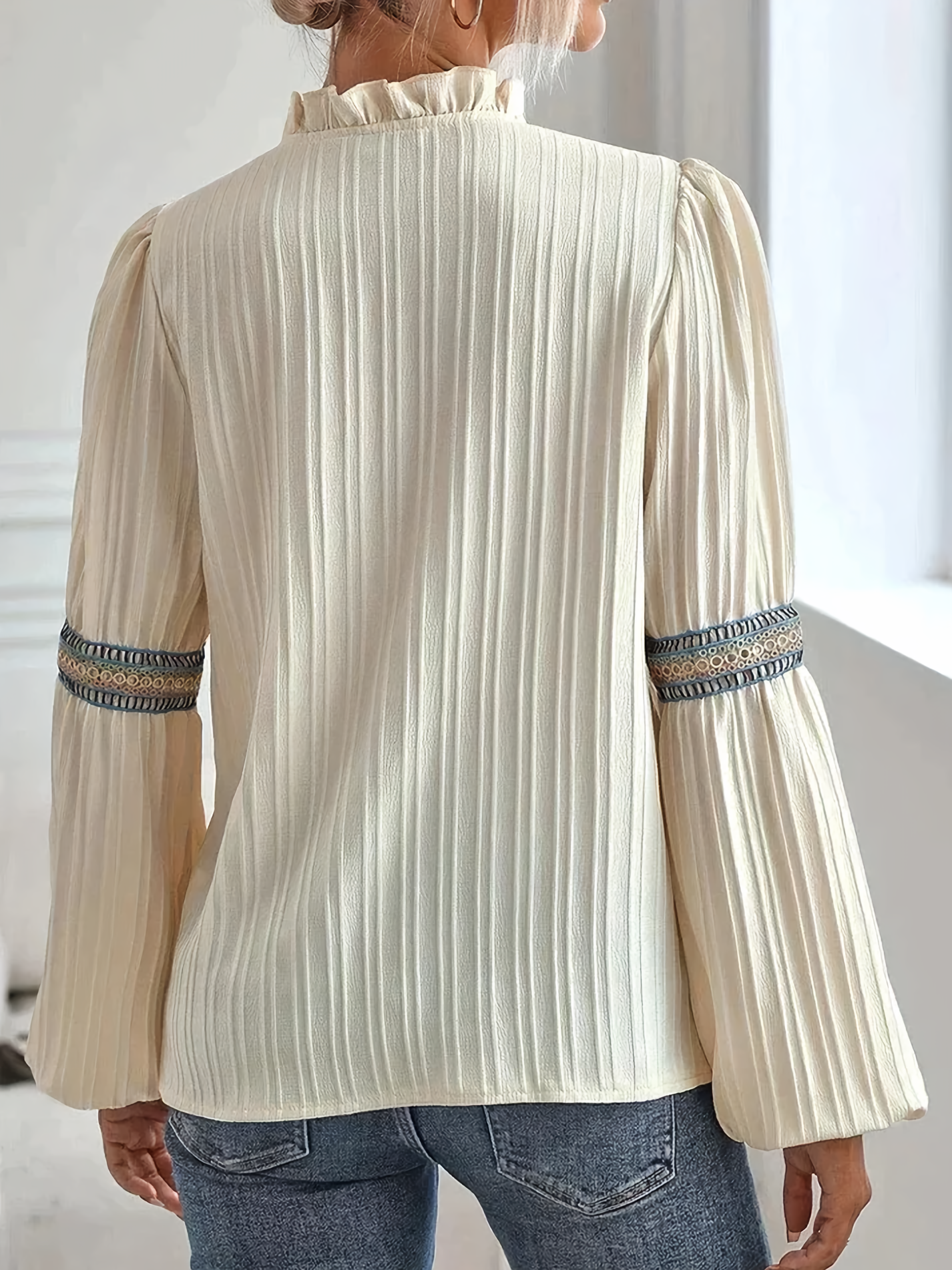 Dames elegante beige blouse