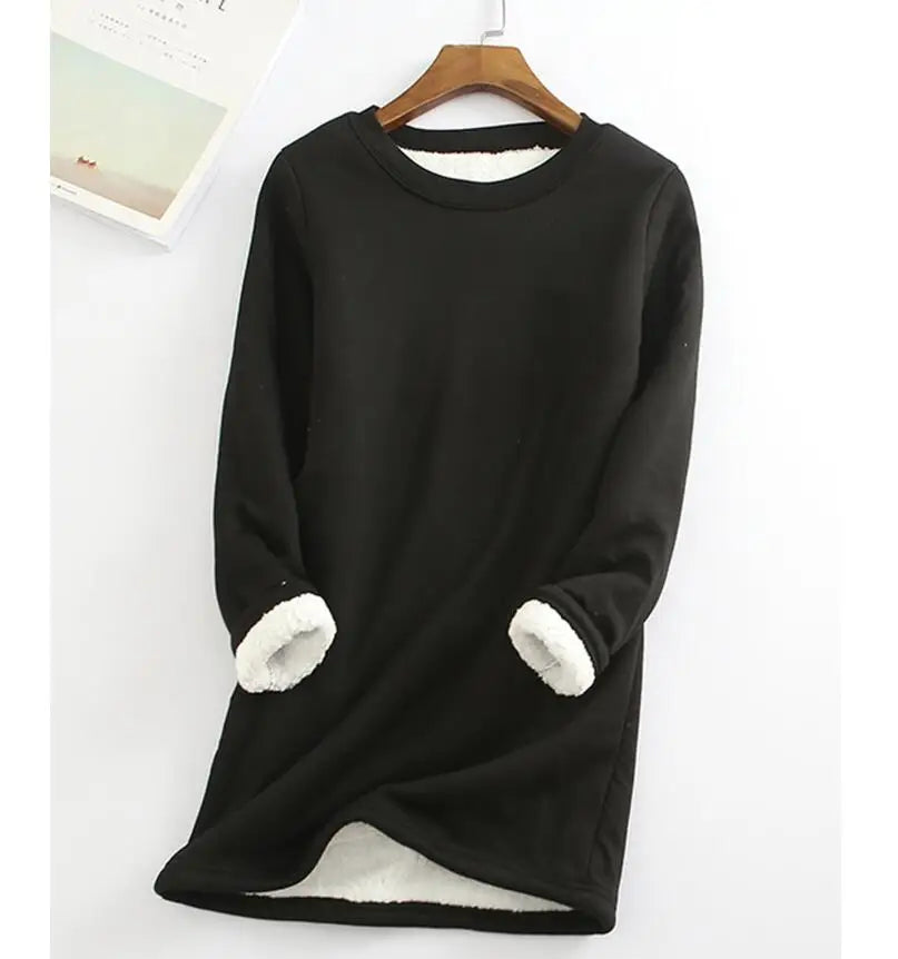 Dames Warme oversized fleece trui