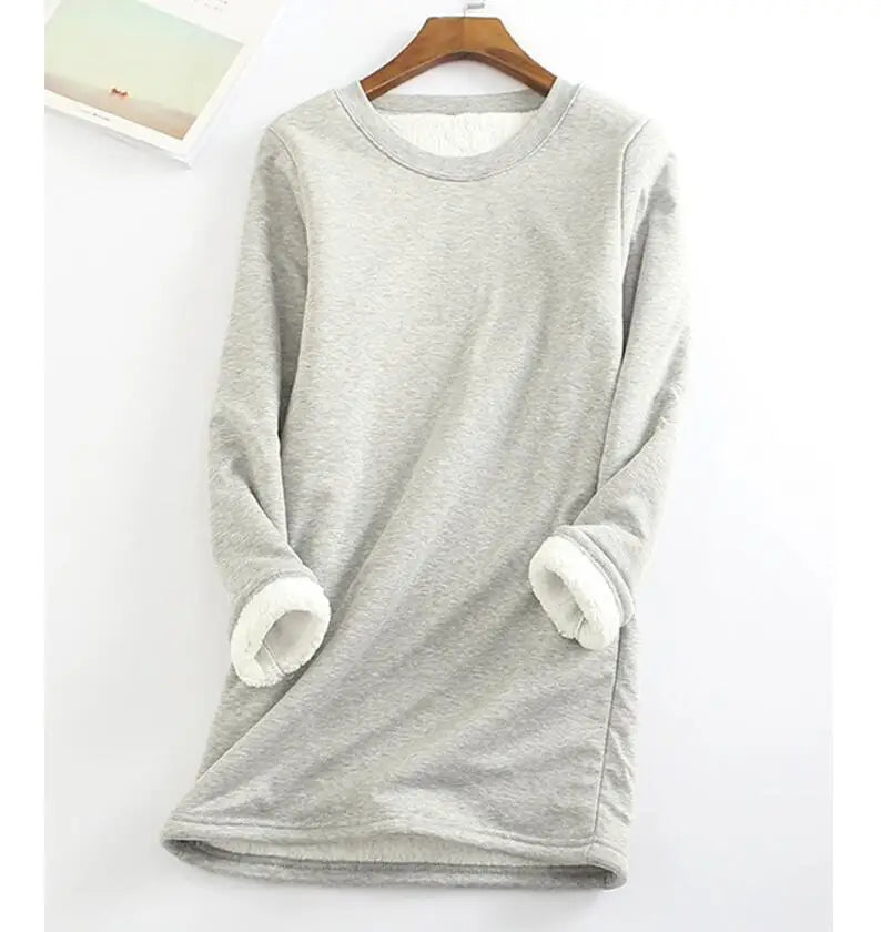 Dames Warme oversized fleece trui