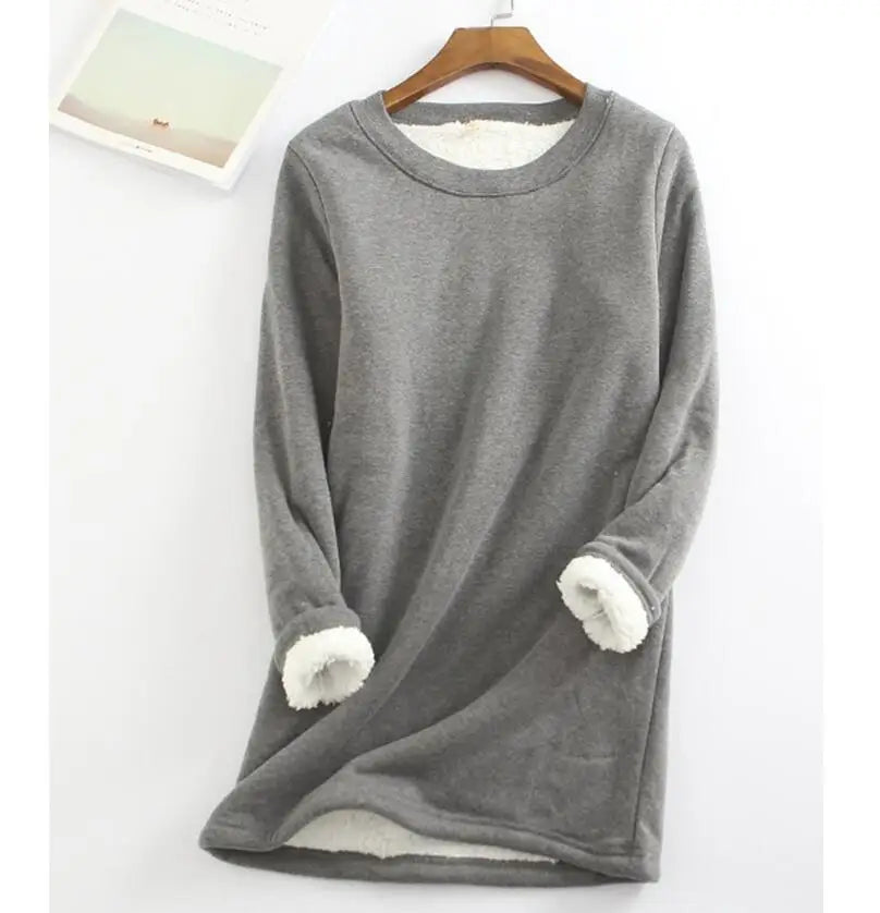 Dames Warme oversized fleece trui