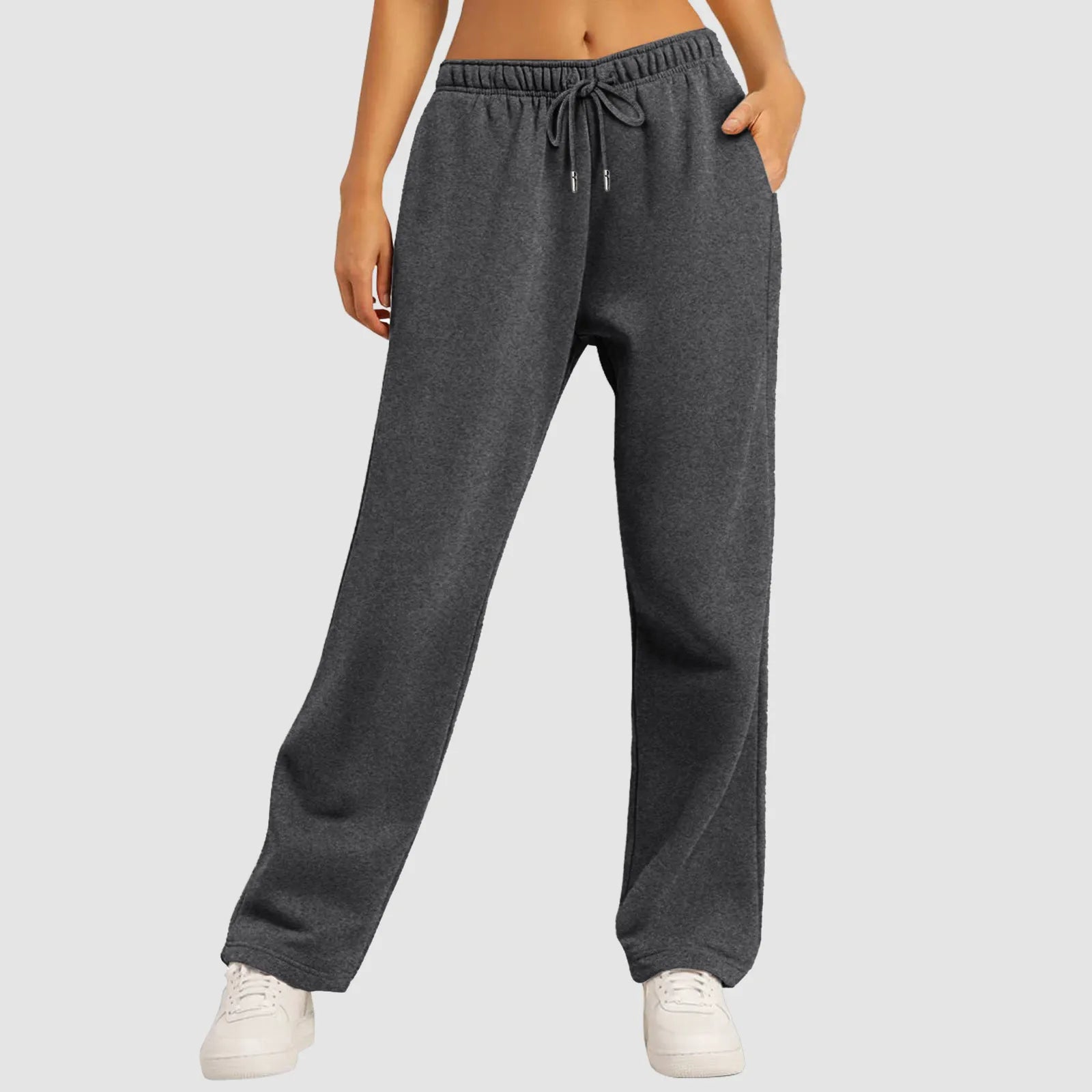 Dames comfortabele joggingbroek met wijde pijpen