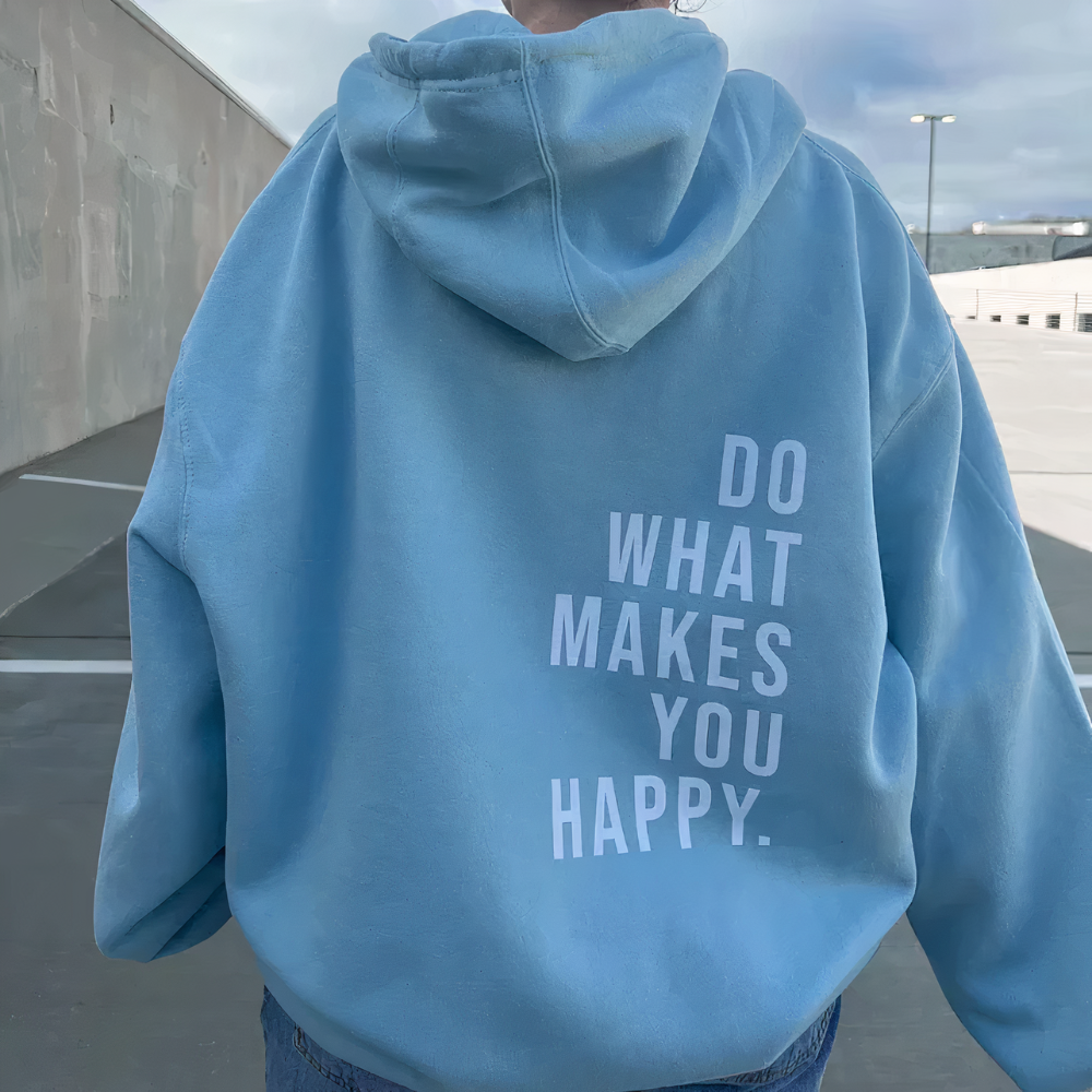 Dames oversized happy hoodie