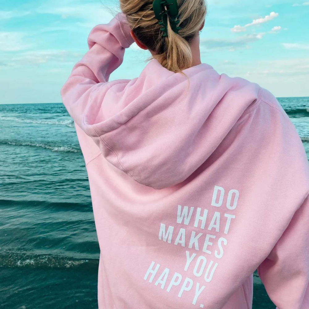 Dames oversized happy hoodie