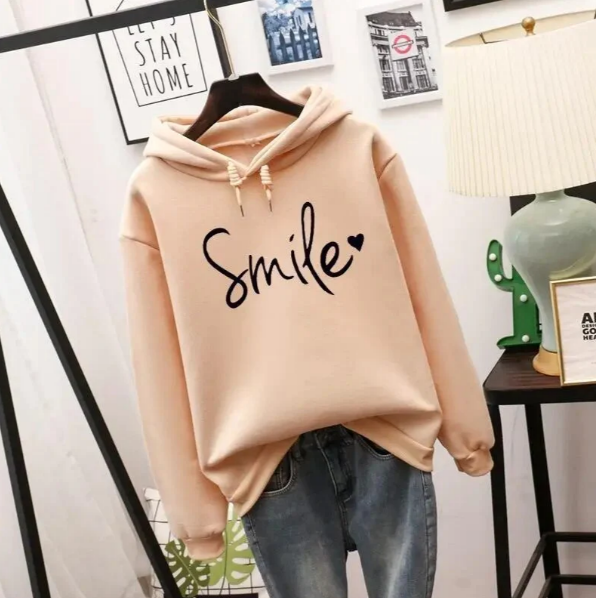 Dames oversized smile hoodie