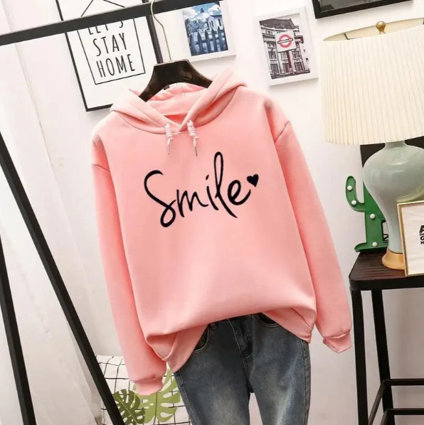 Dames oversized smile hoodie