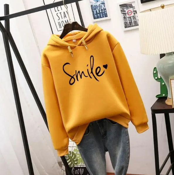 Dames oversized smile hoodie