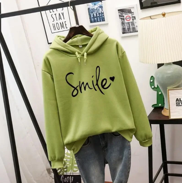 Dames oversized smile hoodie