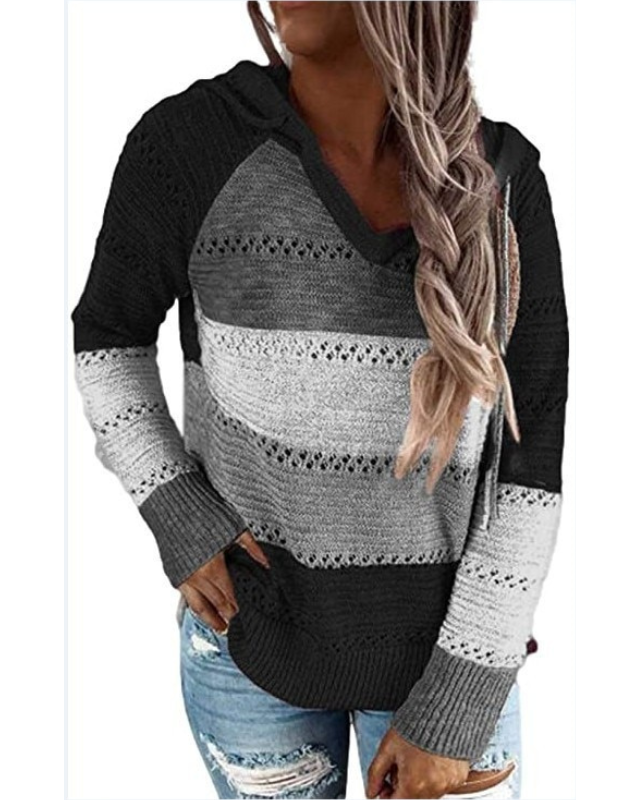 Dames gestreepte hoodie