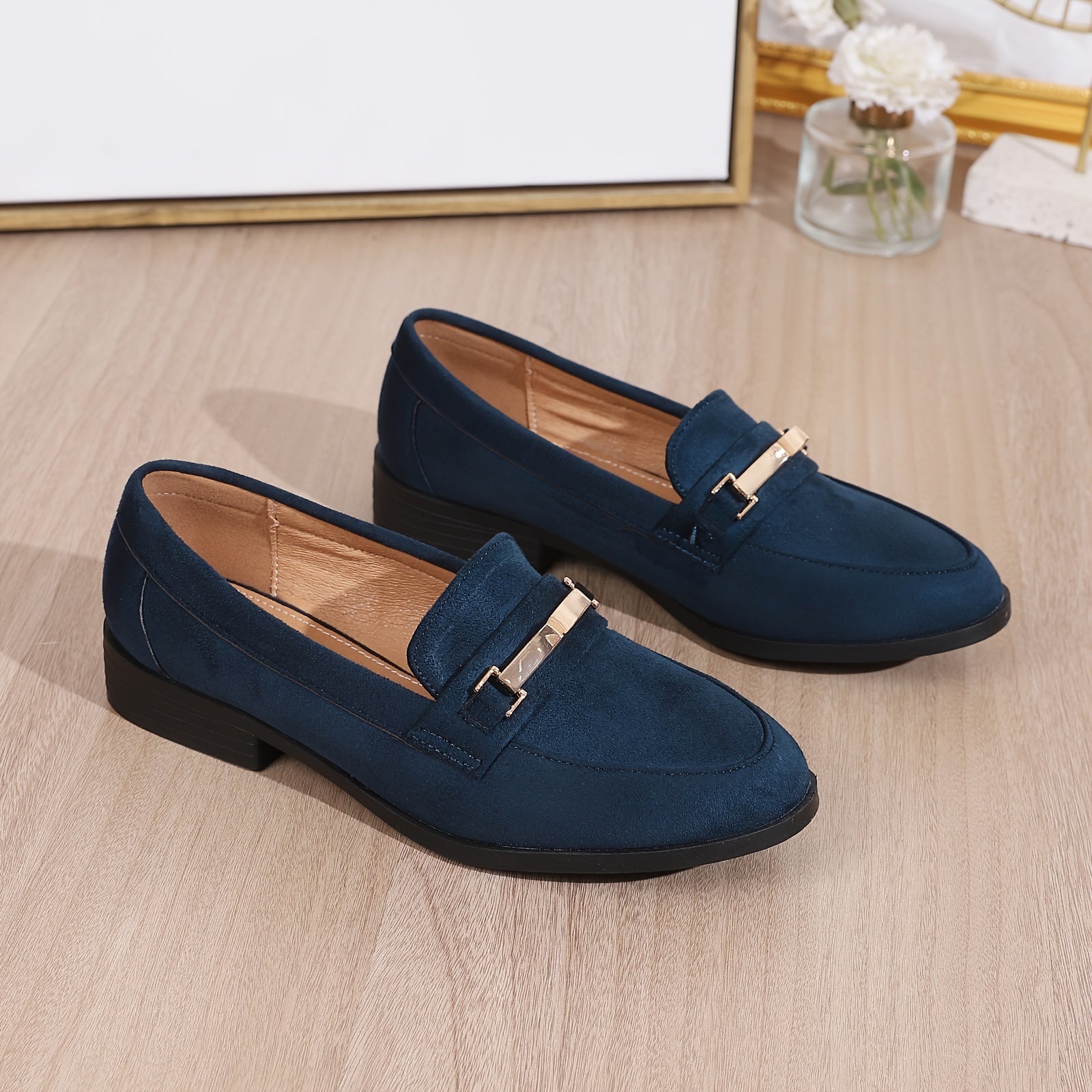 Dames comfortabele suède loafers