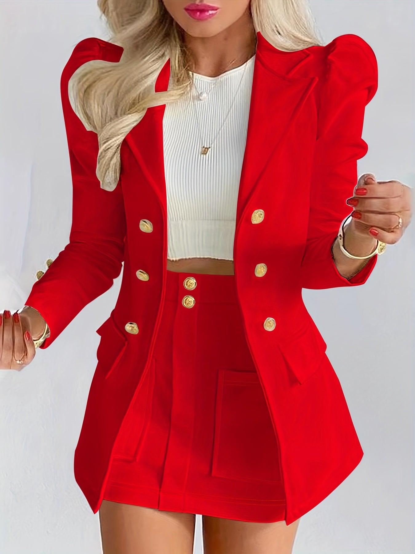 Dames tweedelige blazer set