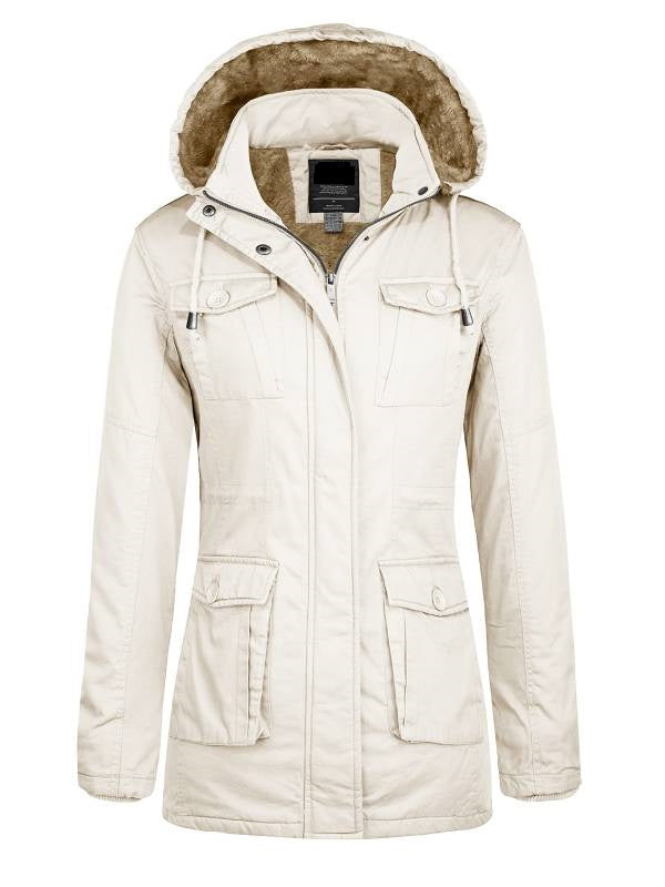 Dames Winterparka met afneembare capuchon