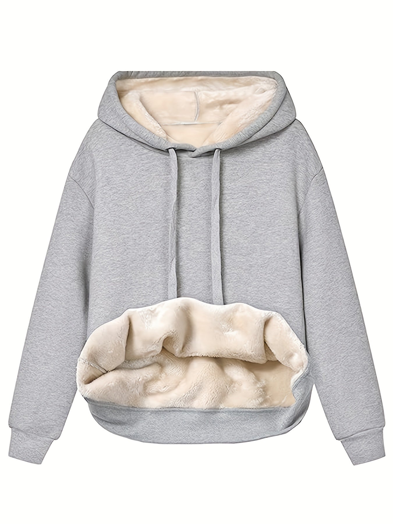 Dames hoodie met warme fleecevoering