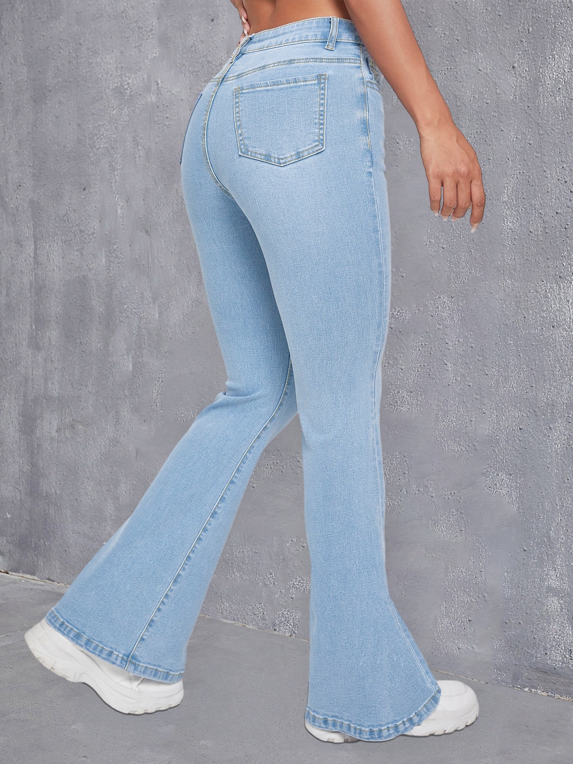 Dames flared jeans met hoge taille