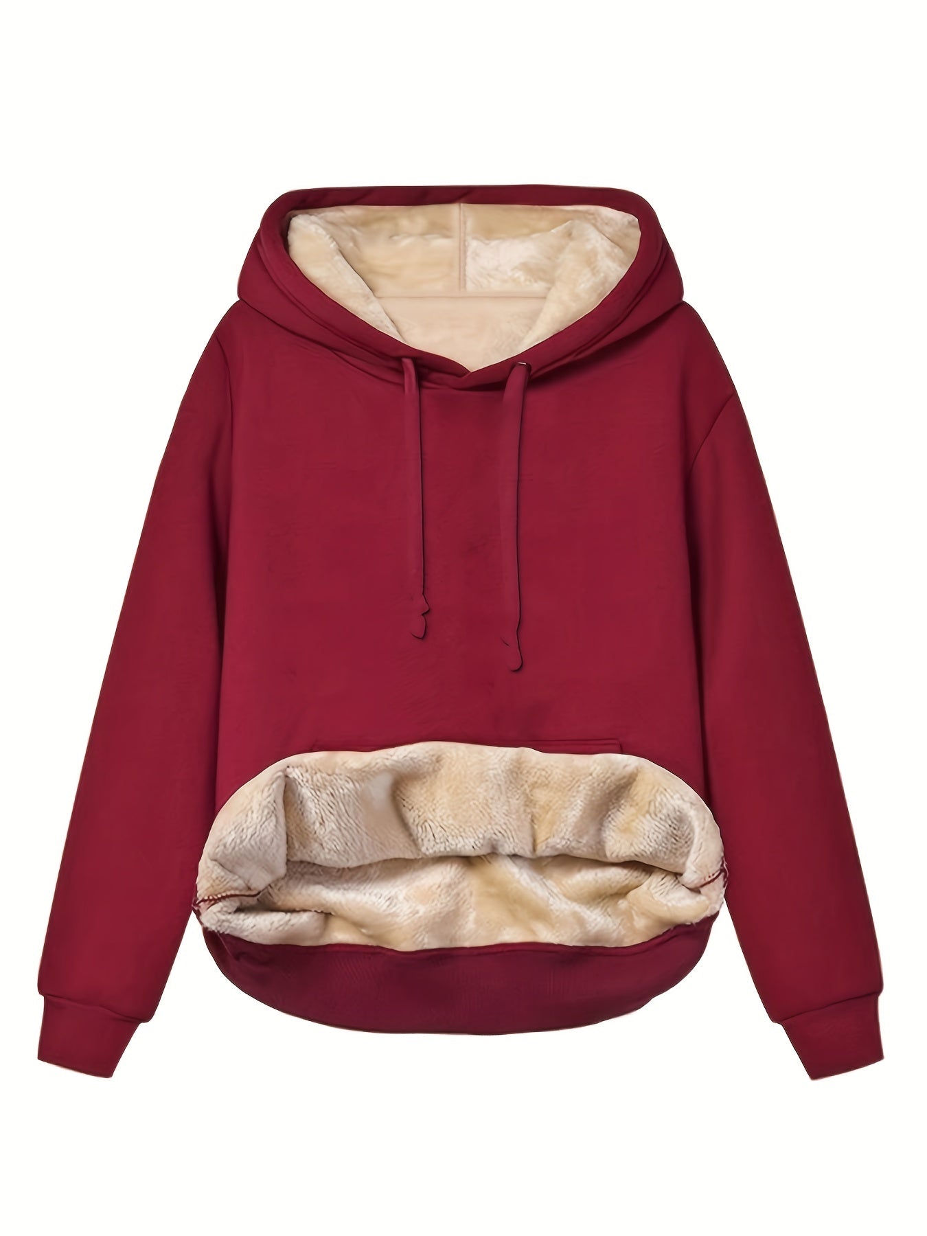 Dames hoodie met warme fleecevoering