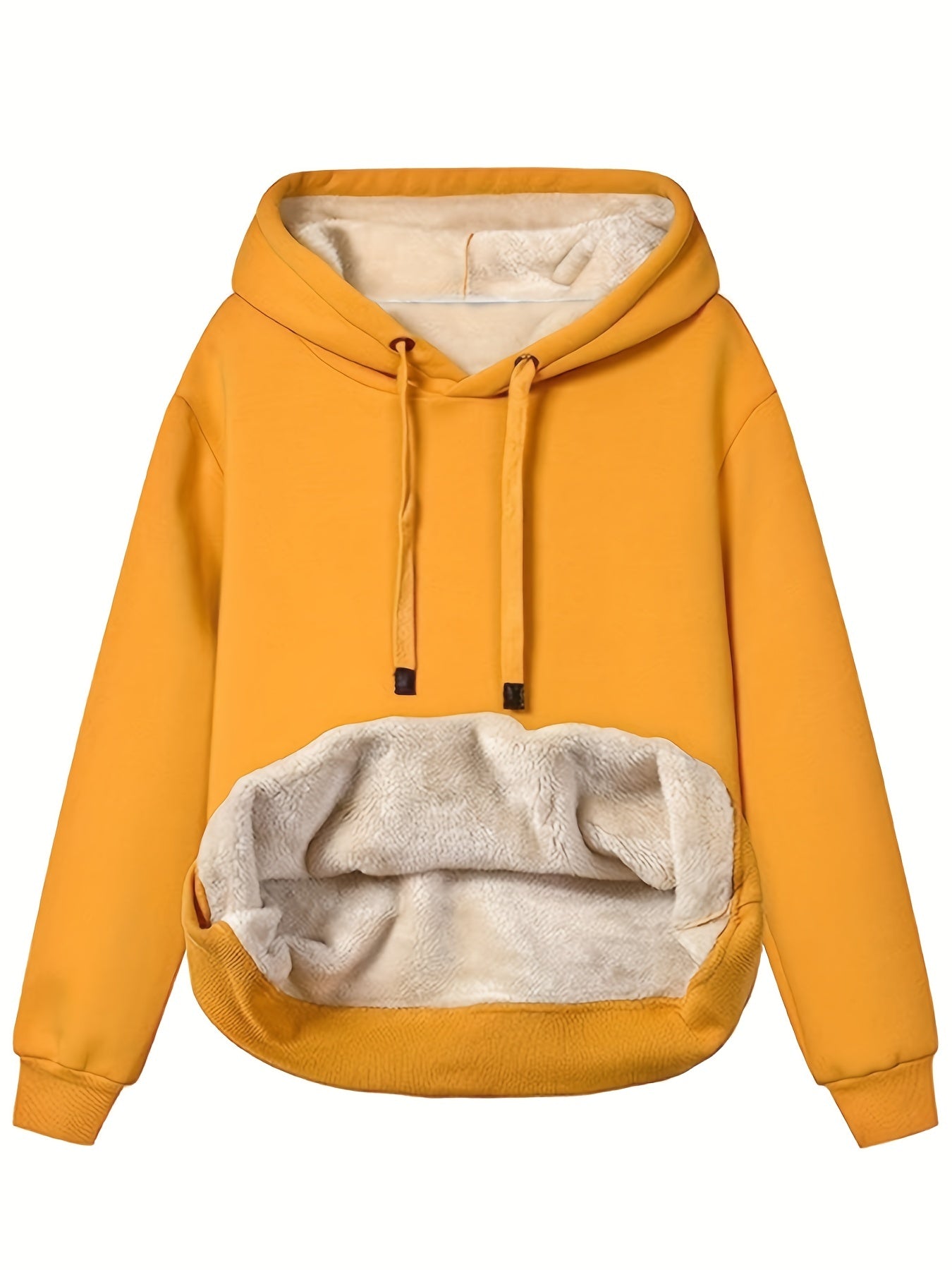 Dames hoodie met warme fleecevoering