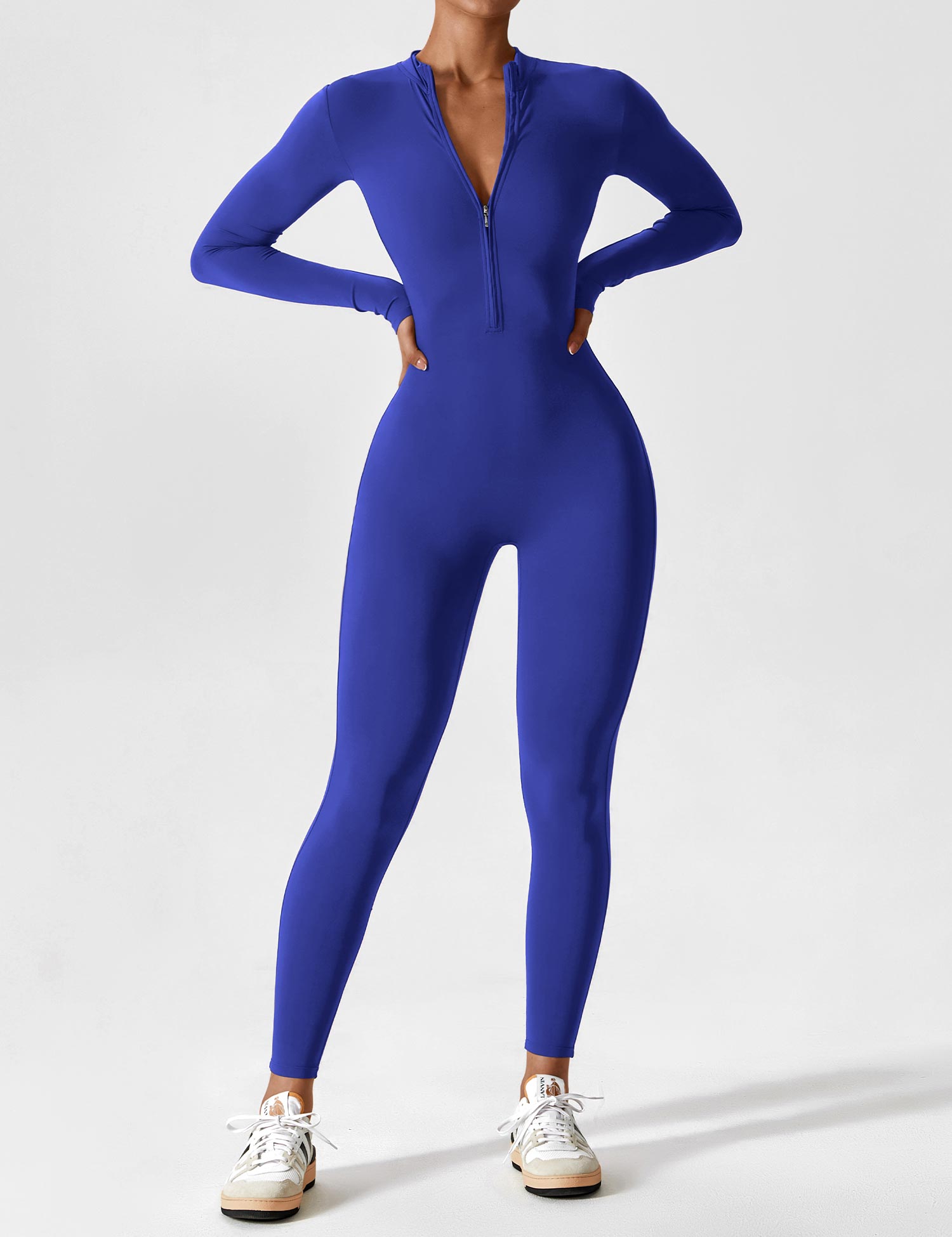 Dames comfortabele jumpsuit met  ritssluiting