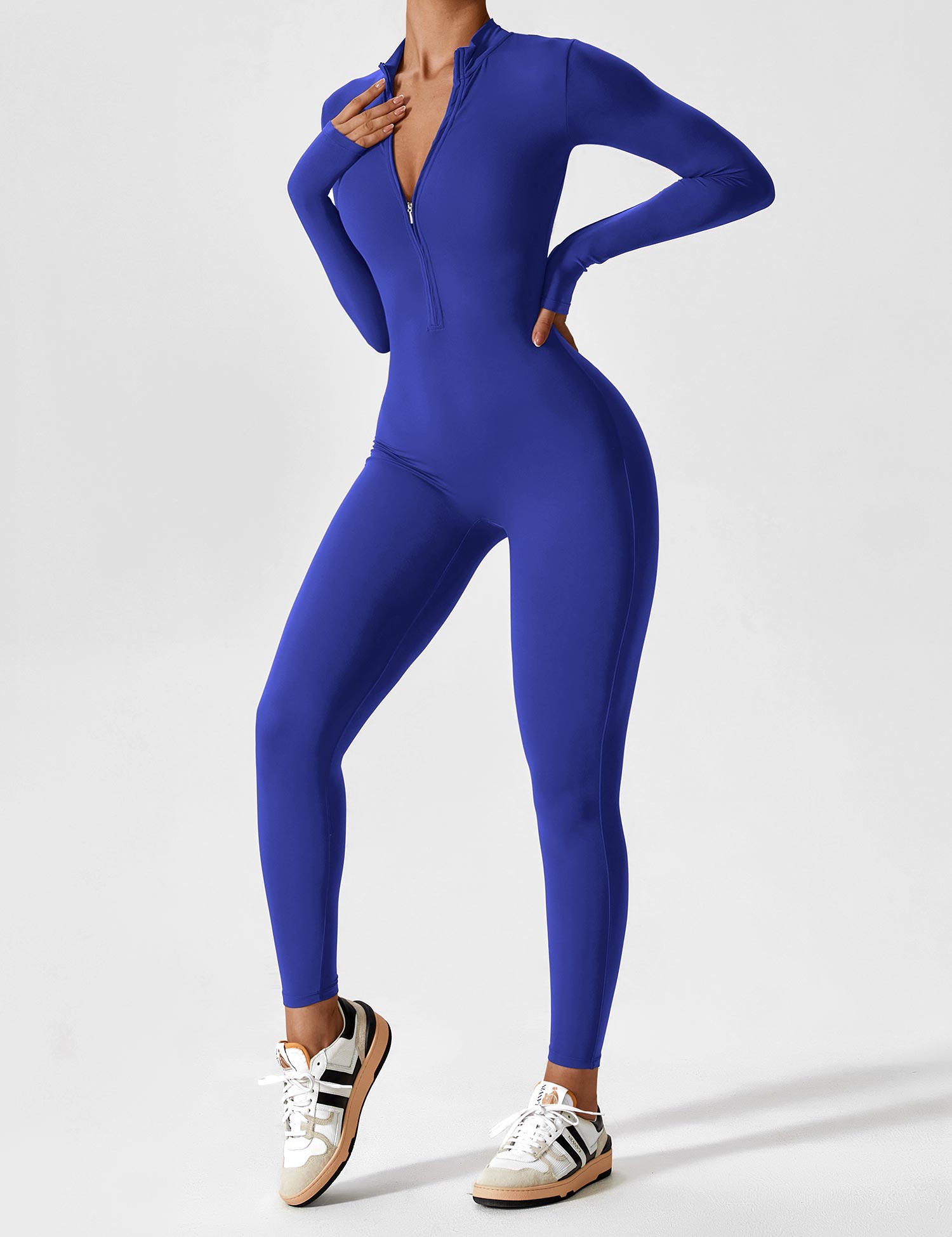 Dames comfortabele jumpsuit met  ritssluiting