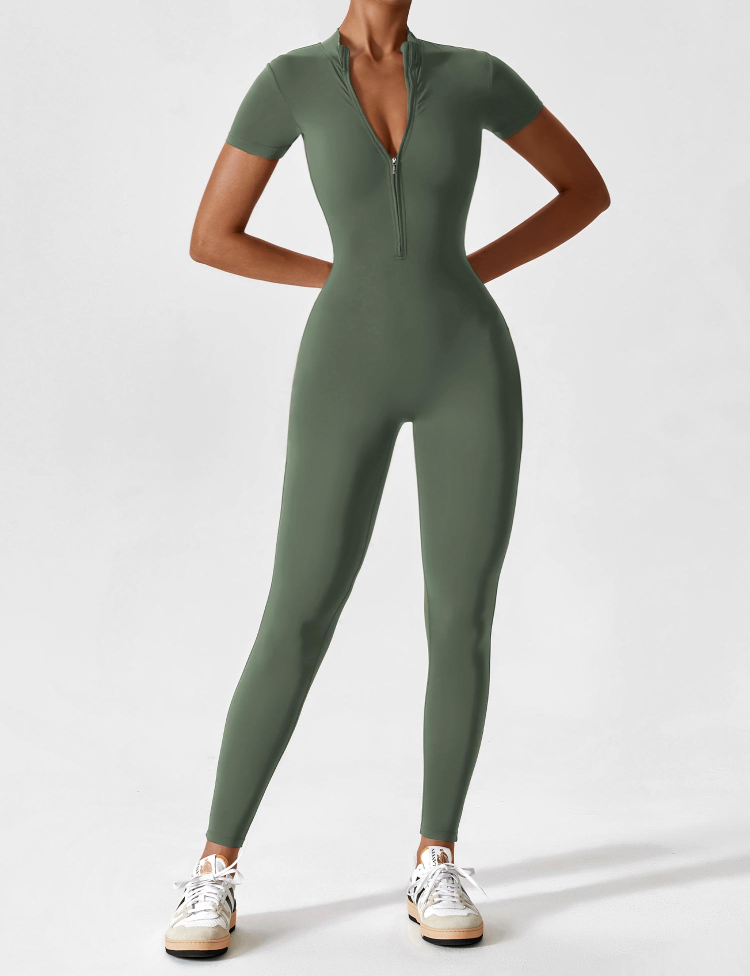 Dames comfortabele jumpsuit met  ritssluiting